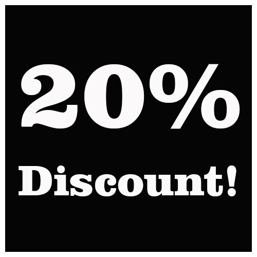You found us – Here’s 20% off!!