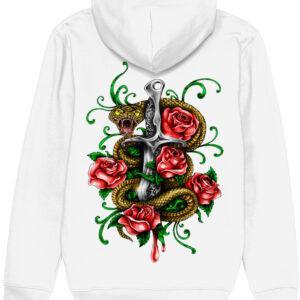 Dagger-and-Snake-Hoodie-White