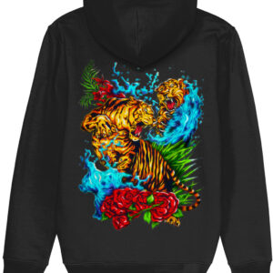 Tiger-Fight-Hoodie-Black
