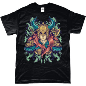 Viking-Warrior-Goddess-Classic-Tee-Black