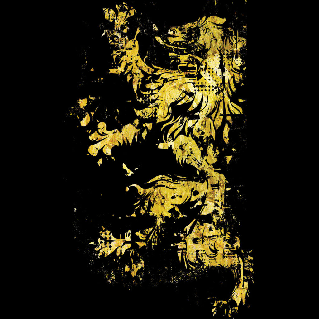 112-Heraldic-Lion-Gold