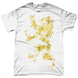 Gold Heraldic Lion Classic Tee White Gold Heraldic Lion Classic Tee White