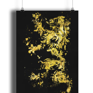 Gold-Heraldic-Lion-Poster