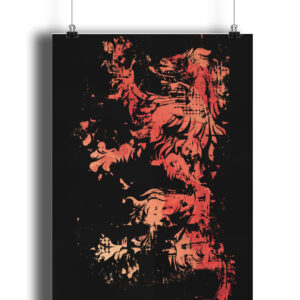 Red-Heraldic-Lion-Poster