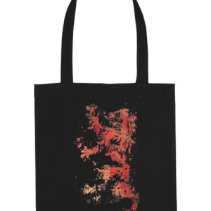 Red-Heraldic-Lion-Tote-Black